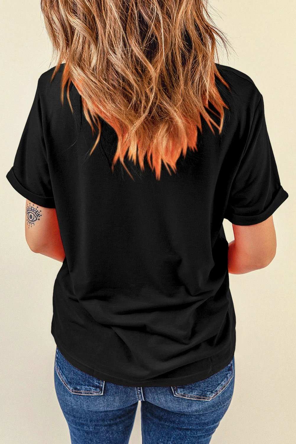 Western Graphic Tee with steer head cowgirl print short sleeve top